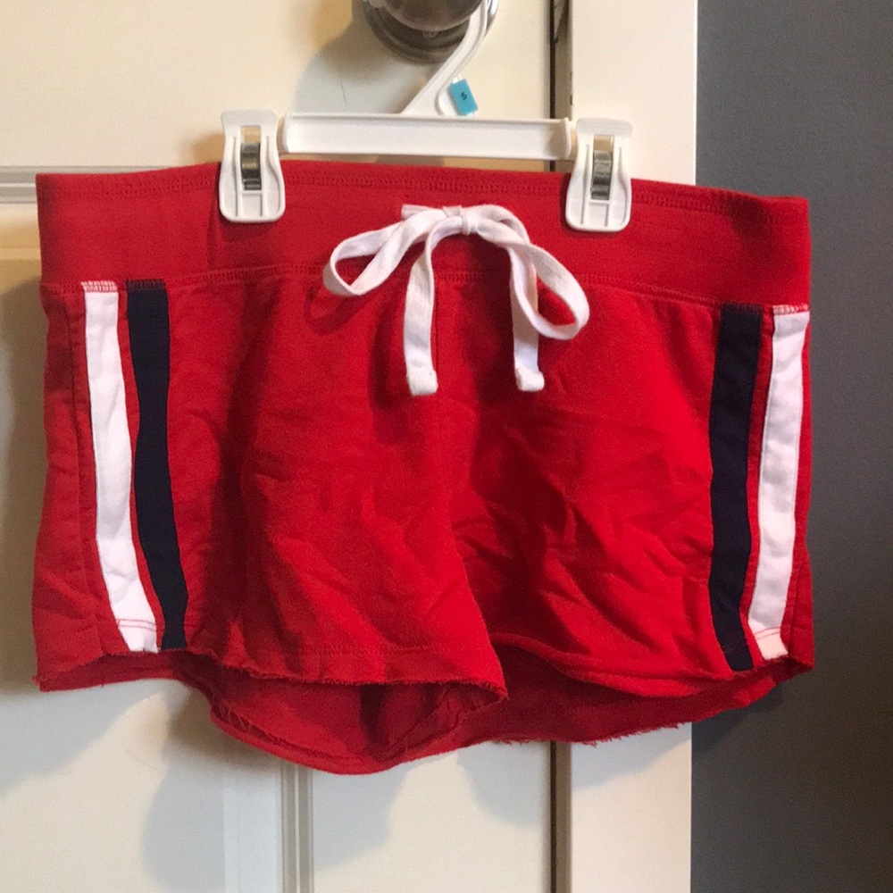Red lounge shorts